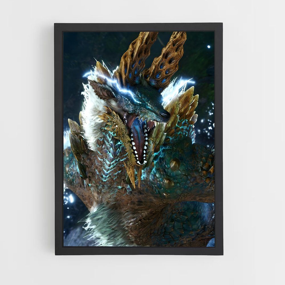 Poster Zinogre : L'Esprit Sauvage – affiche Monster Hunter (vue 2)