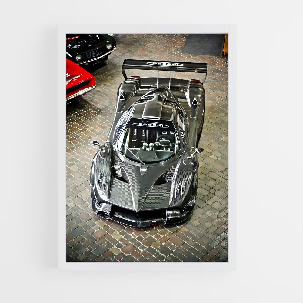 Poster Zonda Argent – affiche Pagani (vue 3)