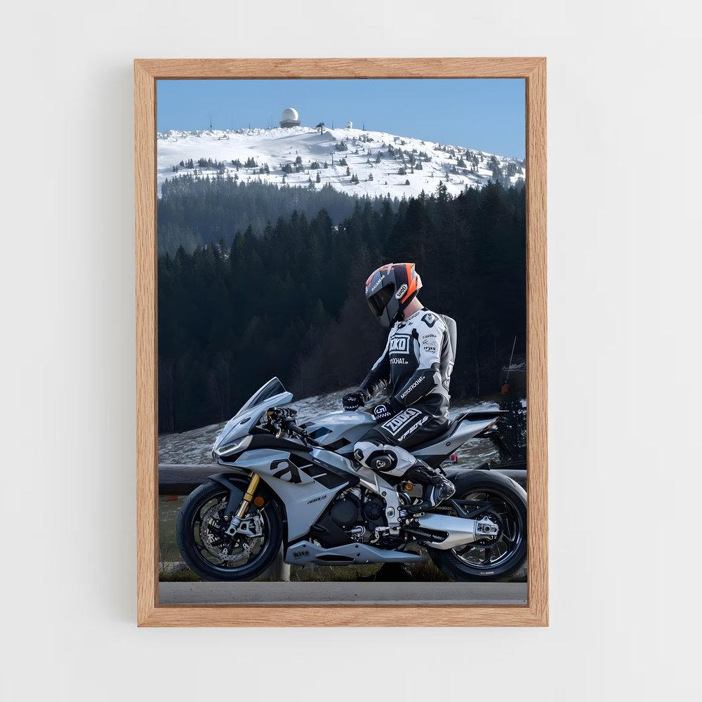 Poster Aprilia RSV4 Blanche (vue 4)