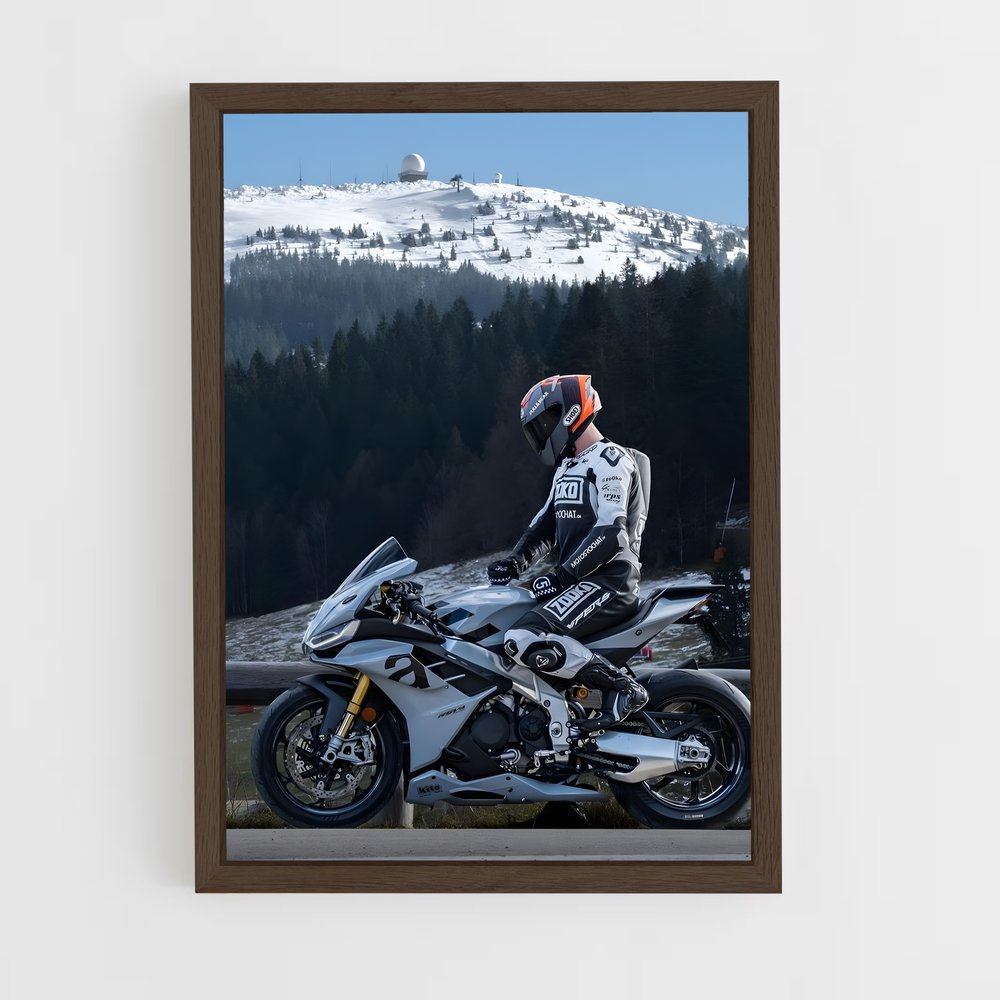 Poster Aprilia RSV4 Blanche (vue 5)