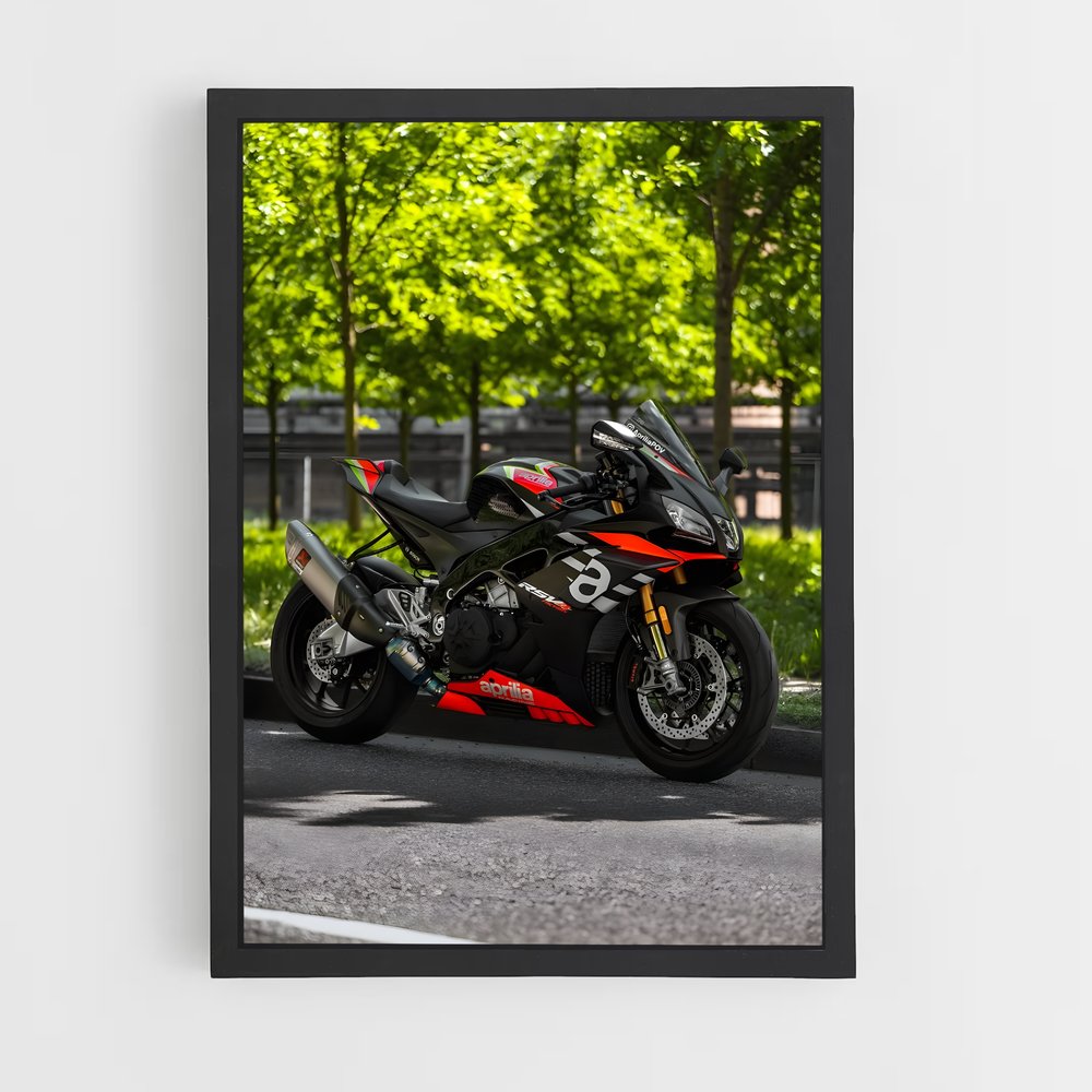 Poster RSV4 Noir – affiche Aprilia (vue 2)