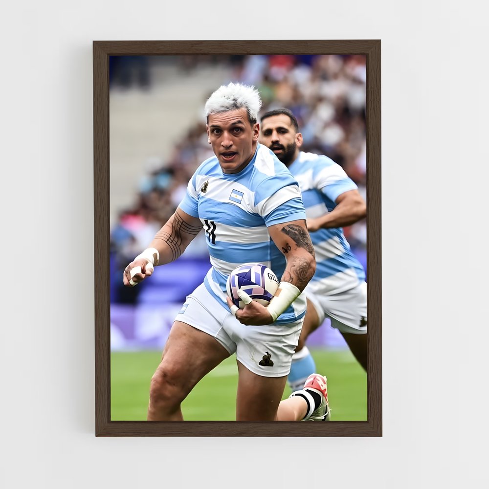 Poster Bleus et Blancs – affiche Rugby (vue 5)