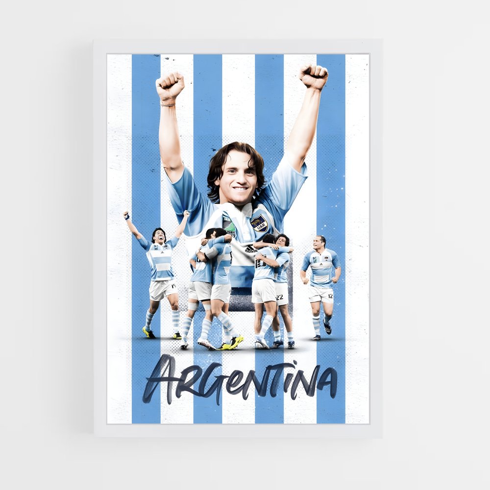 Poster Argentina – affiche Rugby (vue 3)