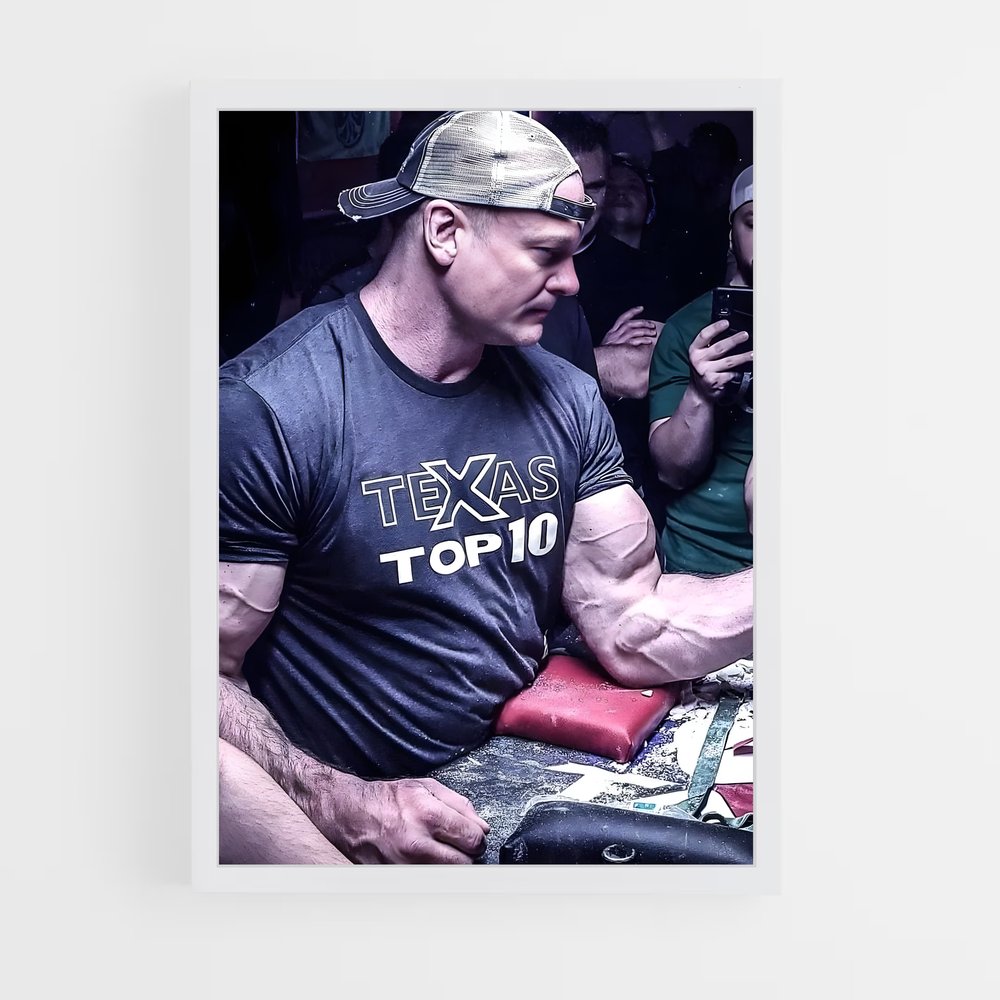 Poster Devon Larratt – affiche Bras de fer (vue 3)