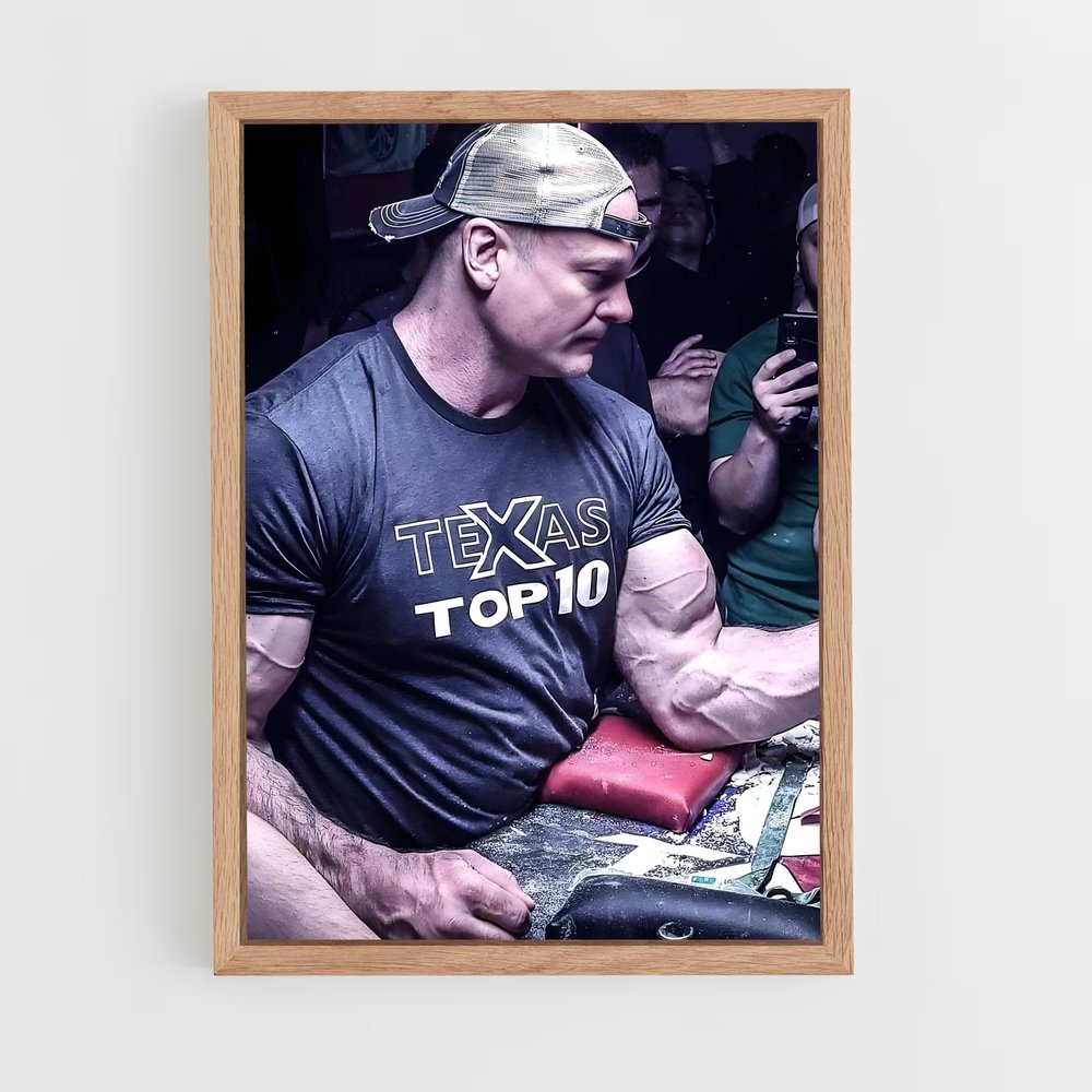 Poster Devon Larratt – affiche Bras de fer (vue 4)