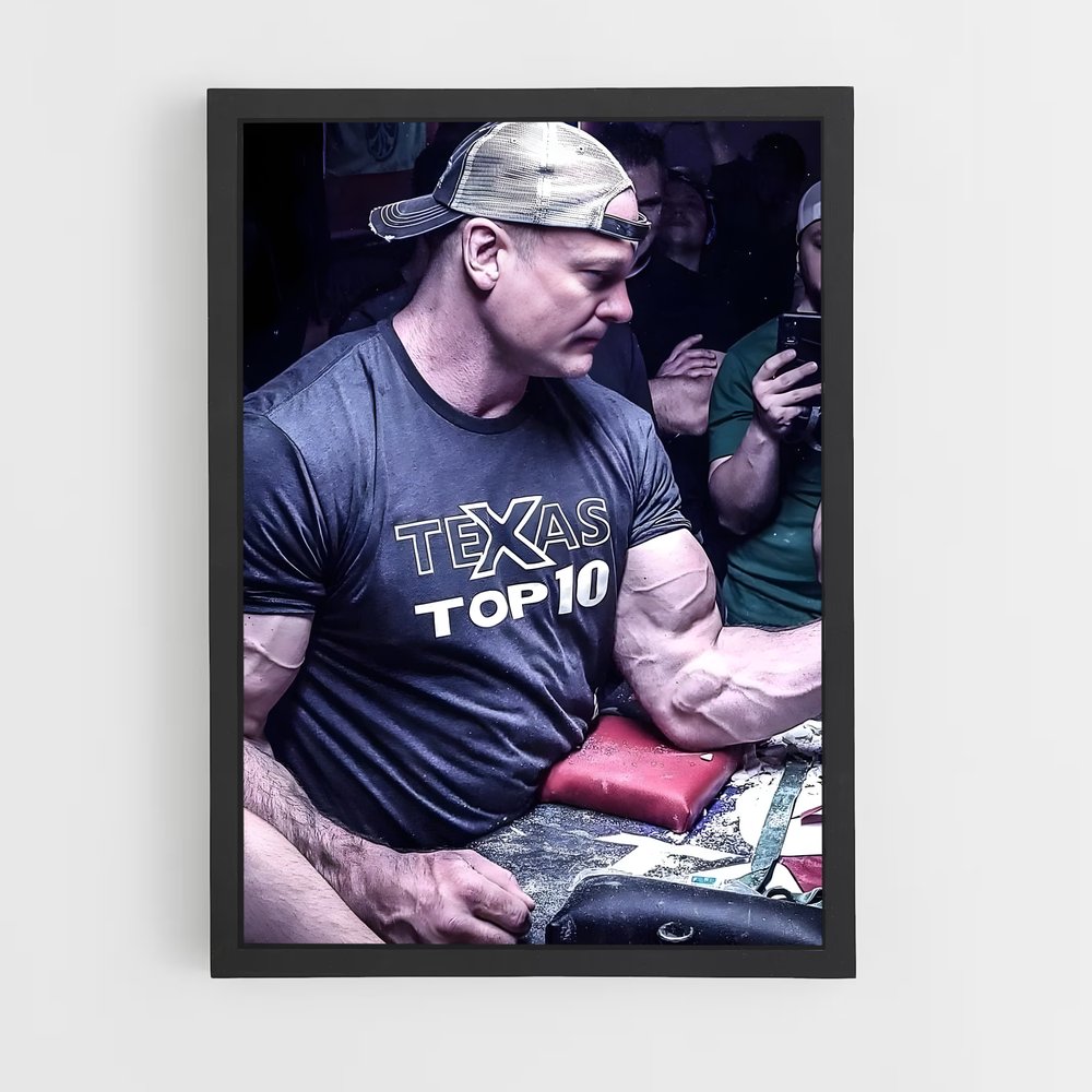 Poster Devon Larratt – affiche Bras de fer (vue 2)