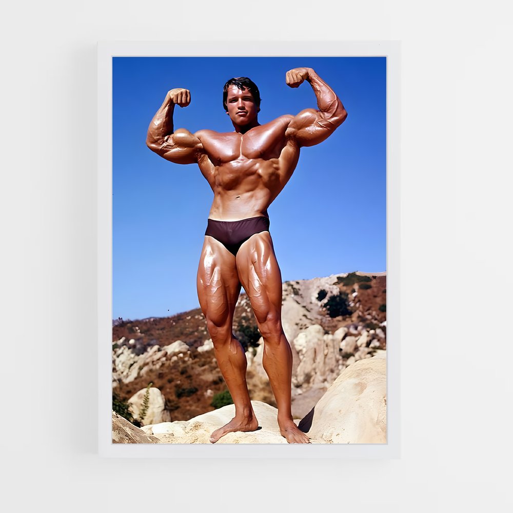 Poster Arnold double biceps – affiche Musculation (vue 3)