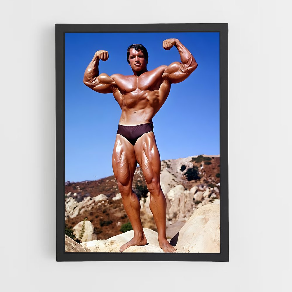 Poster Arnold double biceps – affiche Musculation (vue 2)