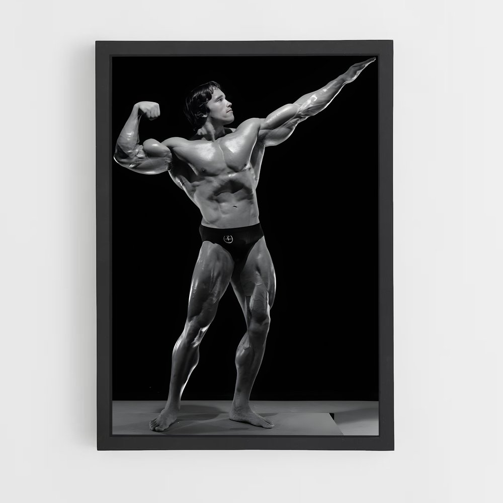Poster Schwarzy victoire – affiche Musculation (vue 2)