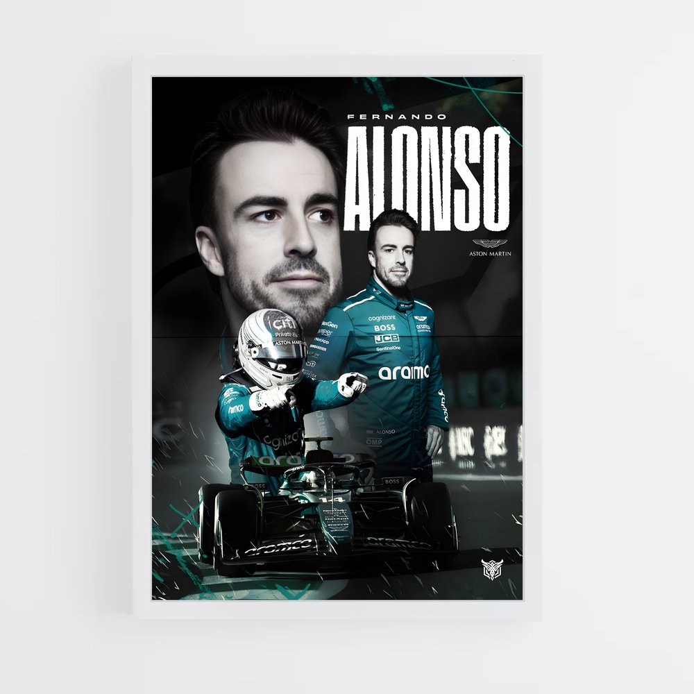 Poster Aston Martin Alonso (vue 3)