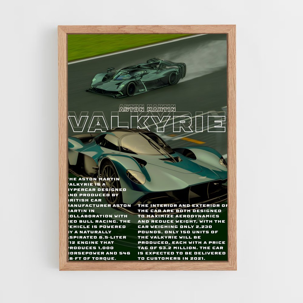 Poster Aston Martin Valkyrie (vue 4)
