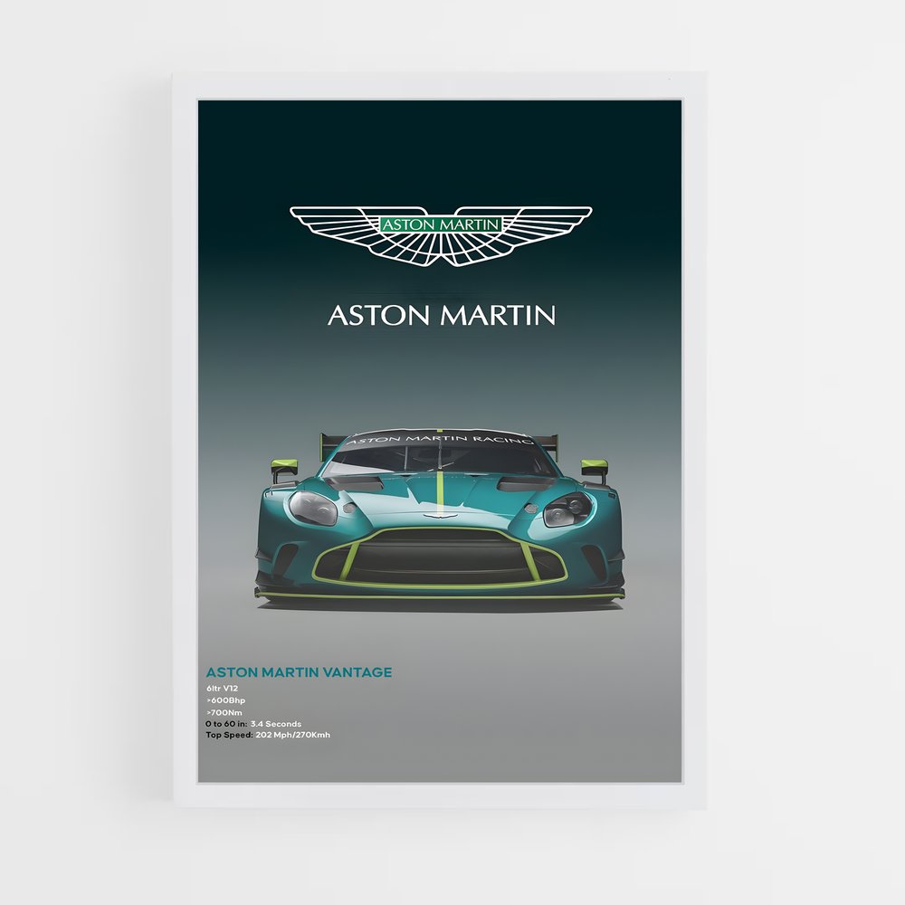 Poster Aston Martin Vantage (vue 3)