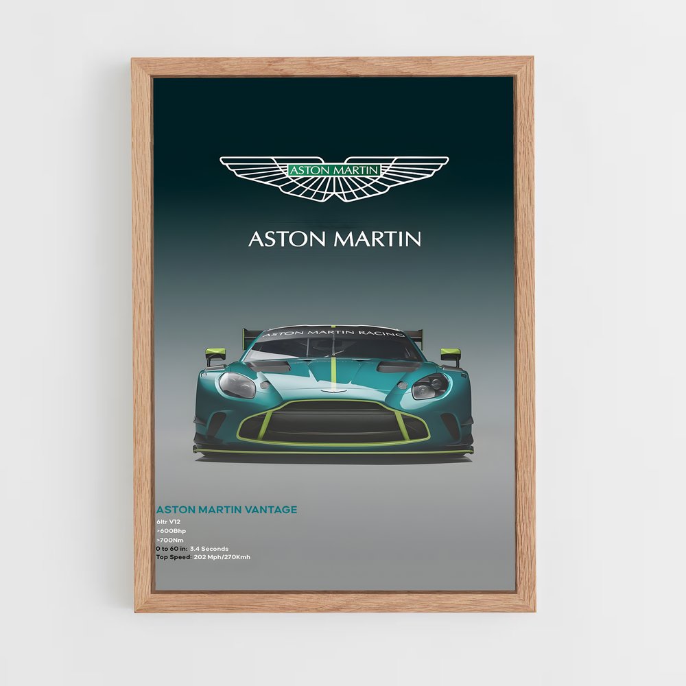 Poster Aston Martin Vantage (vue 4)