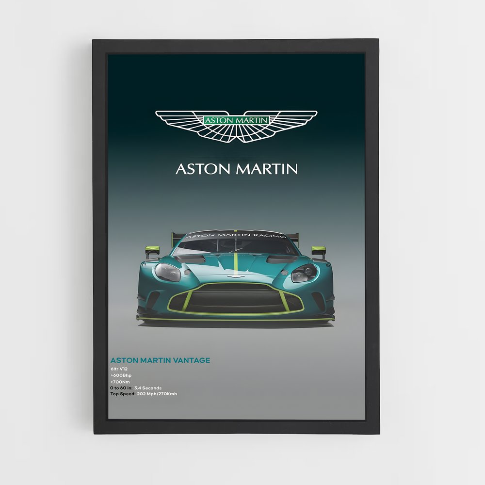 Poster Aston Martin Vantage (vue 2)