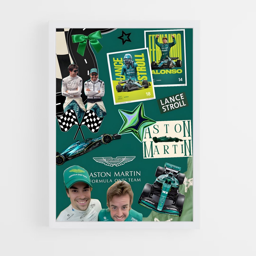 Poster Aston Martin Formule 1 (vue 3)