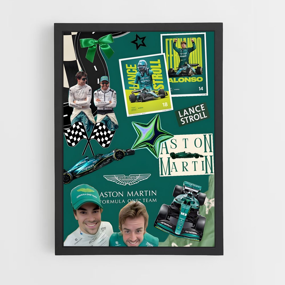 Poster Aston Martin Formule 1 (vue 2)