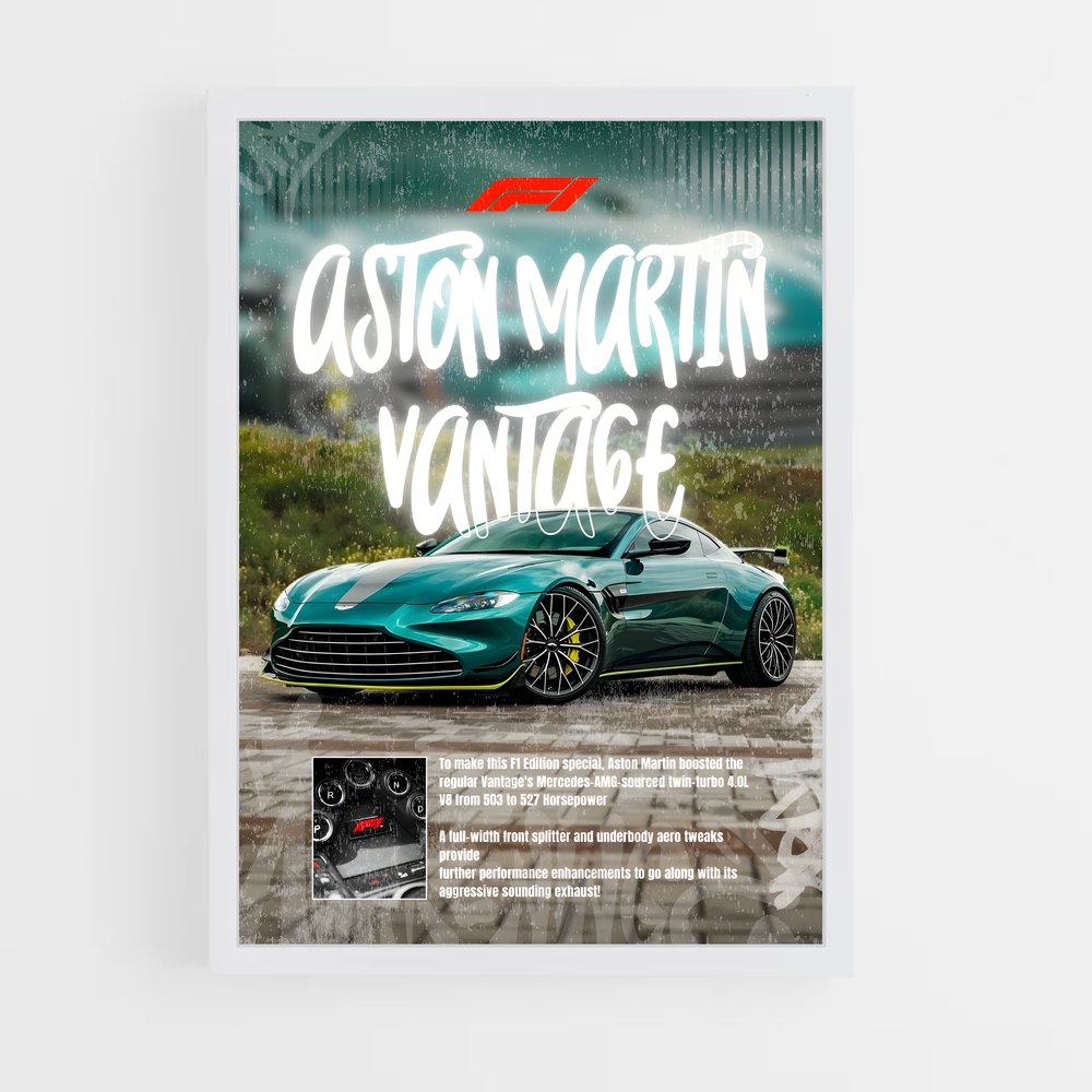 Poster F1 Vantage – affiche Aston Martin (vue 3)