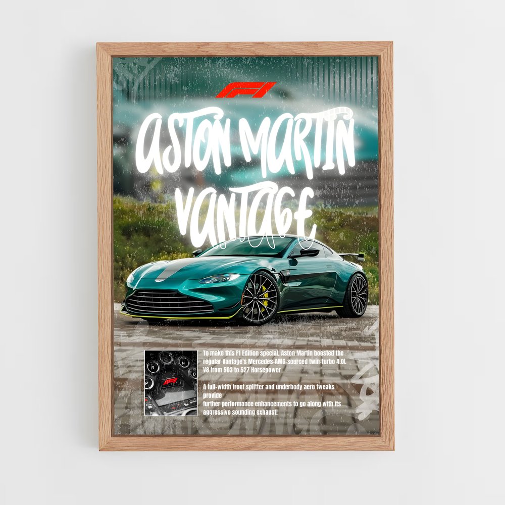 Poster F1 Vantage – affiche Aston Martin (vue 4)