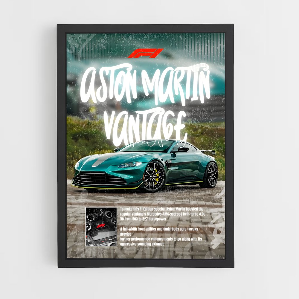 Poster F1 Vantage – affiche Aston Martin (vue 2)