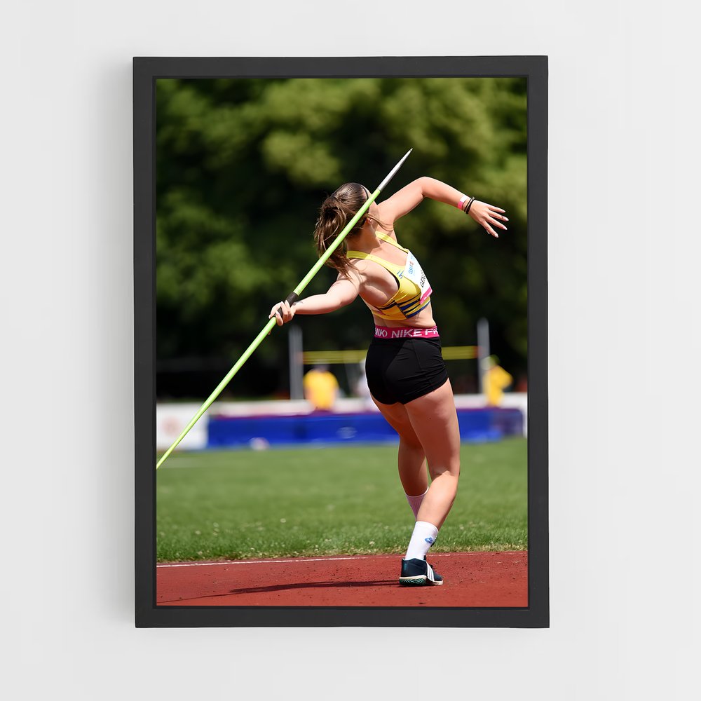 Poster Lancé de javelot – affiche Athlétisme (vue 2)