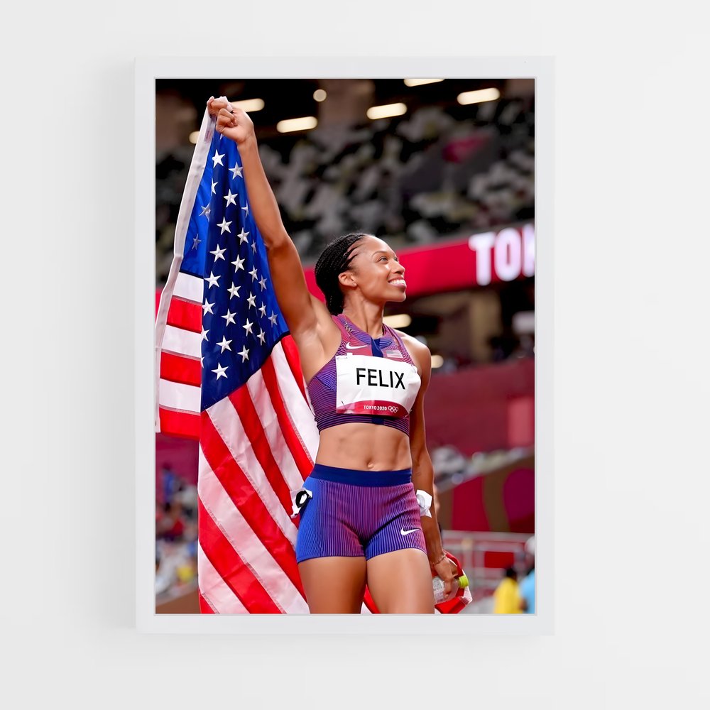 Poster Allyson Felix – affiche Athlétisme (vue 3)