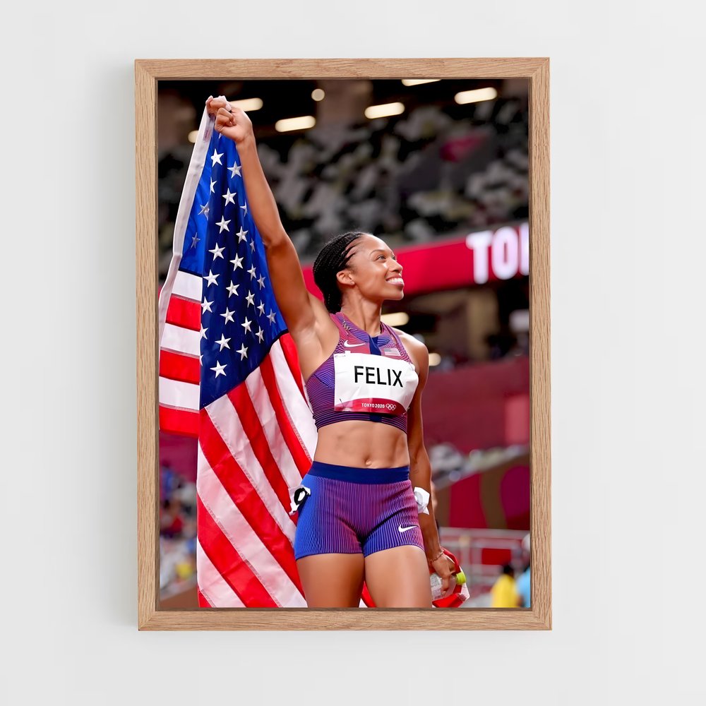 Poster Allyson Felix – affiche Athlétisme (vue 4)