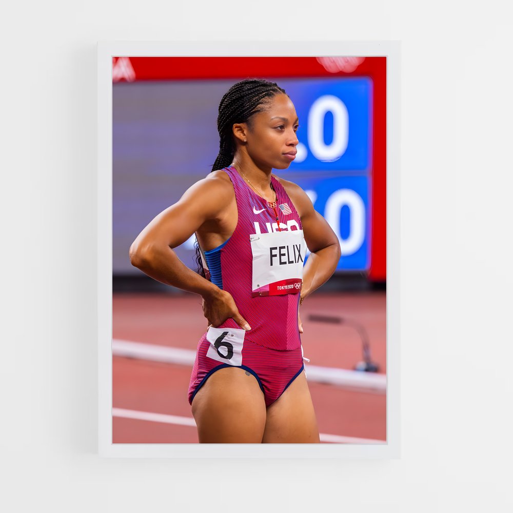 Poster 100m Féminin – affiche Athlétisme (vue 3)