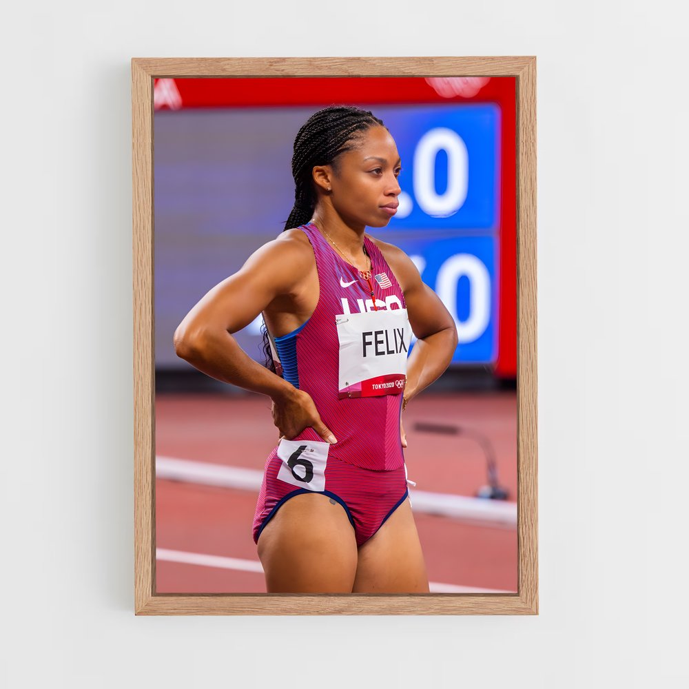 Poster 100m Féminin – affiche Athlétisme (vue 4)