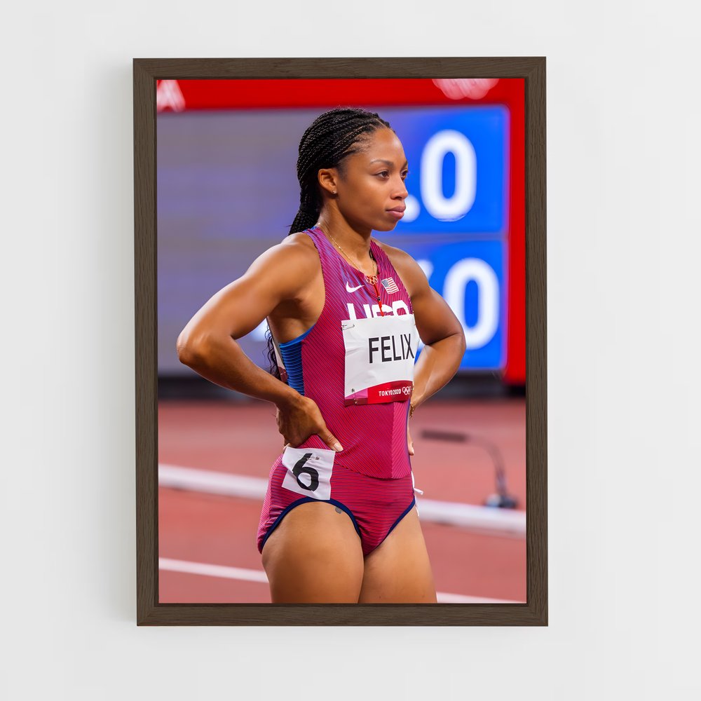 Poster 100m Féminin – affiche Athlétisme (vue 5)