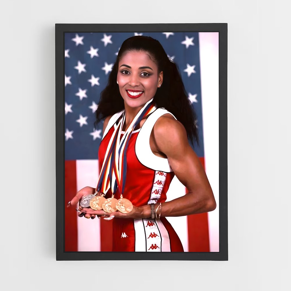 Poster Florence Griffith-Joyner – affiche Athlétisme (vue 2)