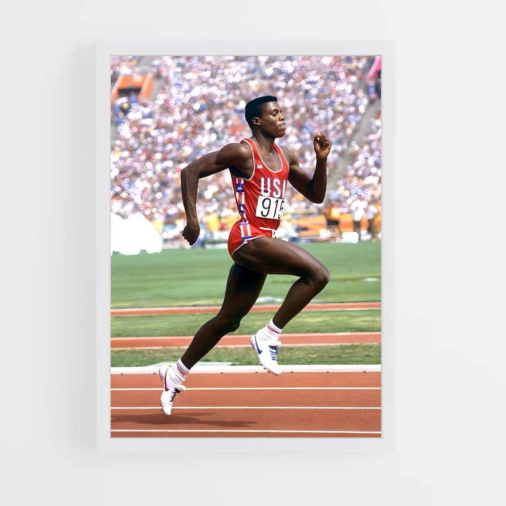 Poster Athletisme Carl Lewis – affiche Athlétisme (vue 3)