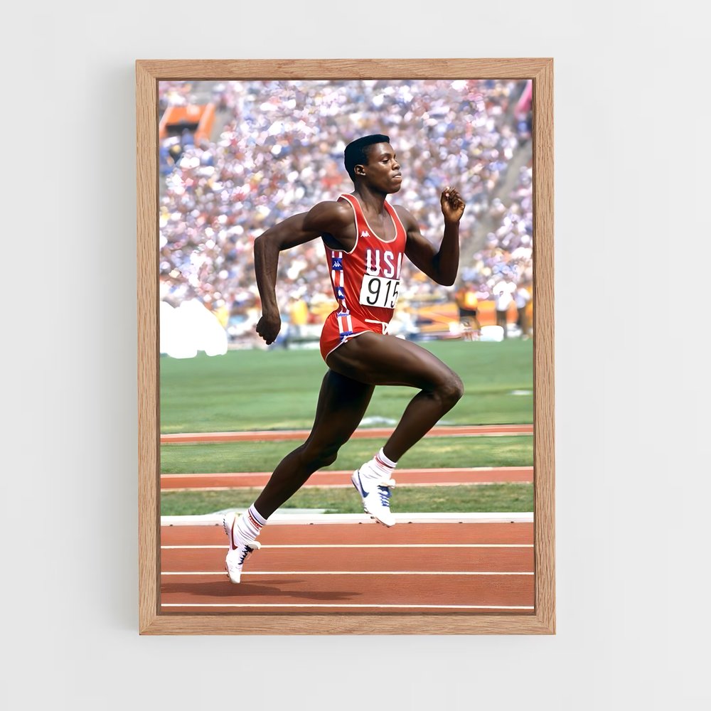 Poster Athletisme Carl Lewis – affiche Athlétisme (vue 4)