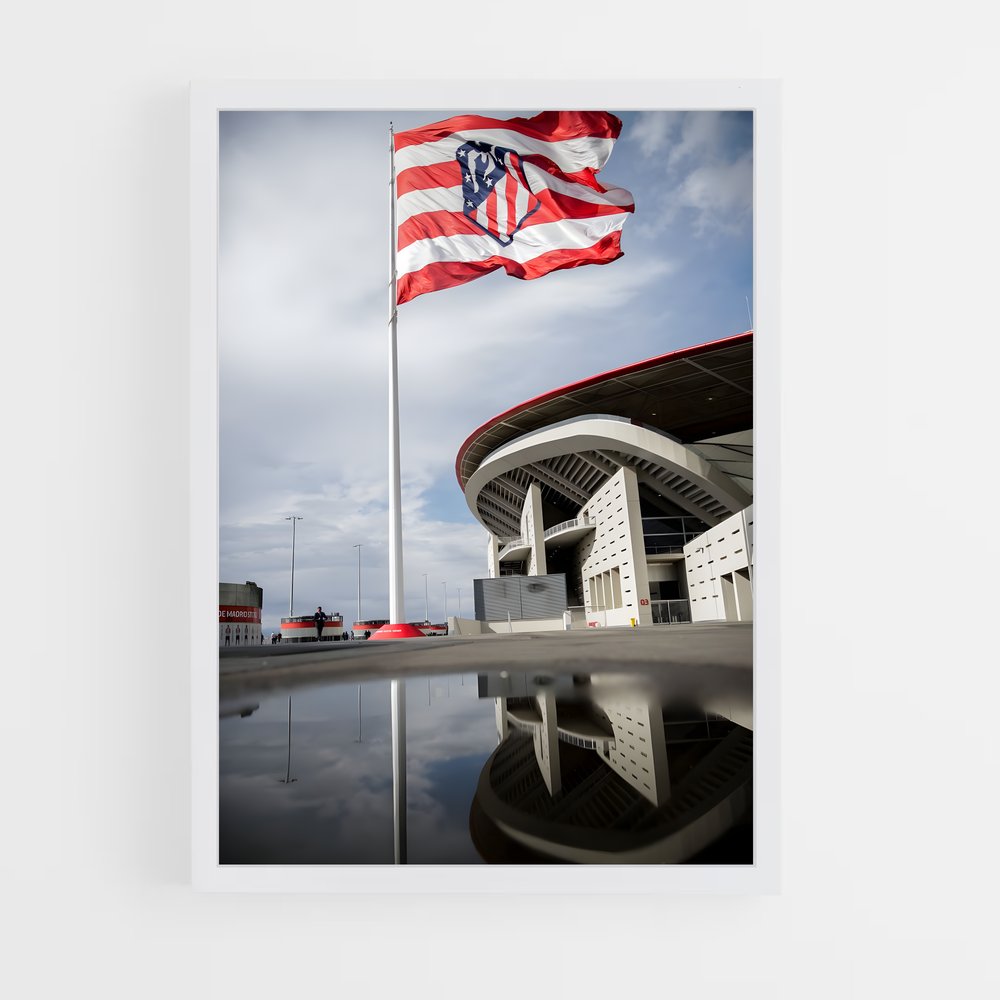 Poster Drapeau Atletico Madrid – affiche Football (vue 3)