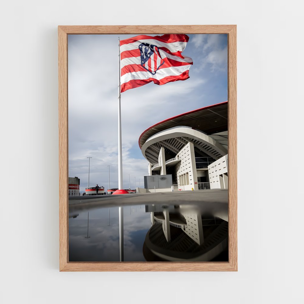 Poster Drapeau Atletico Madrid – affiche Football (vue 4)
