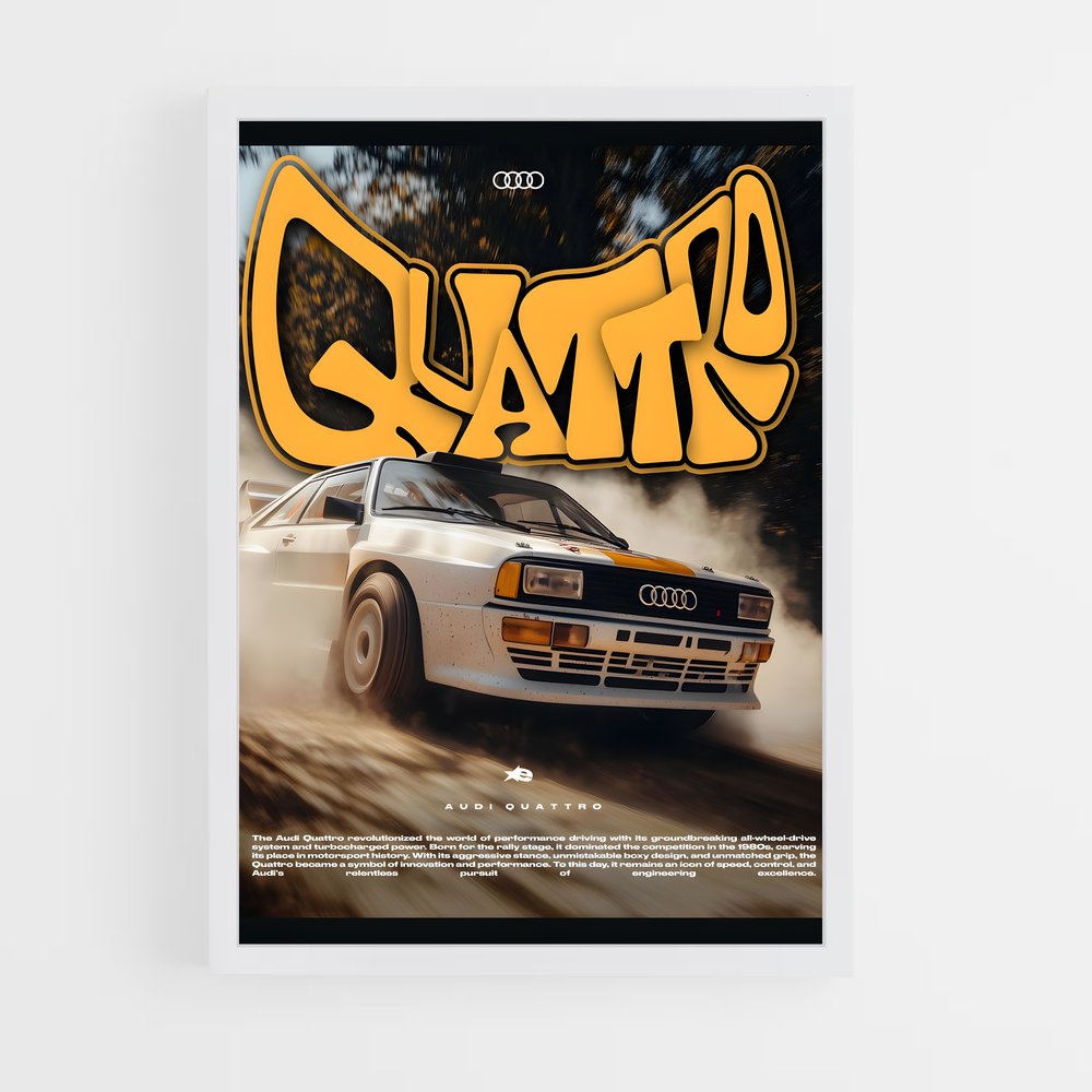 Poster Audi Quattro (vue 3)