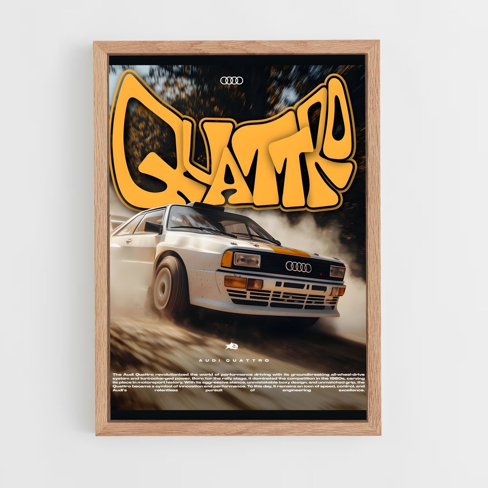 Poster Audi Quattro (vue 4)