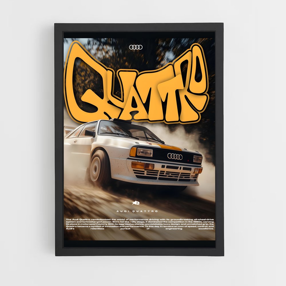 Poster Audi Quattro (vue 2)