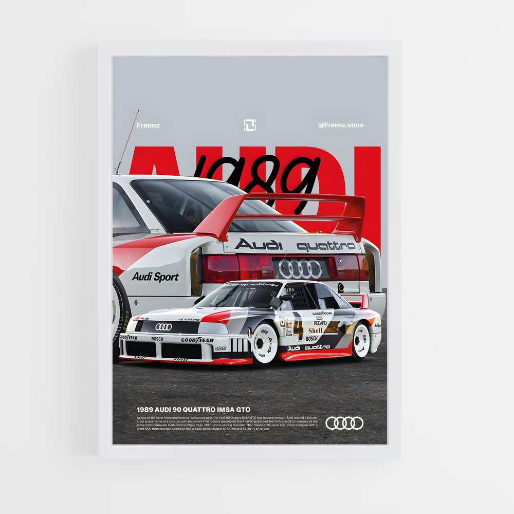 Poster Audi 90 Quattro (vue 3)