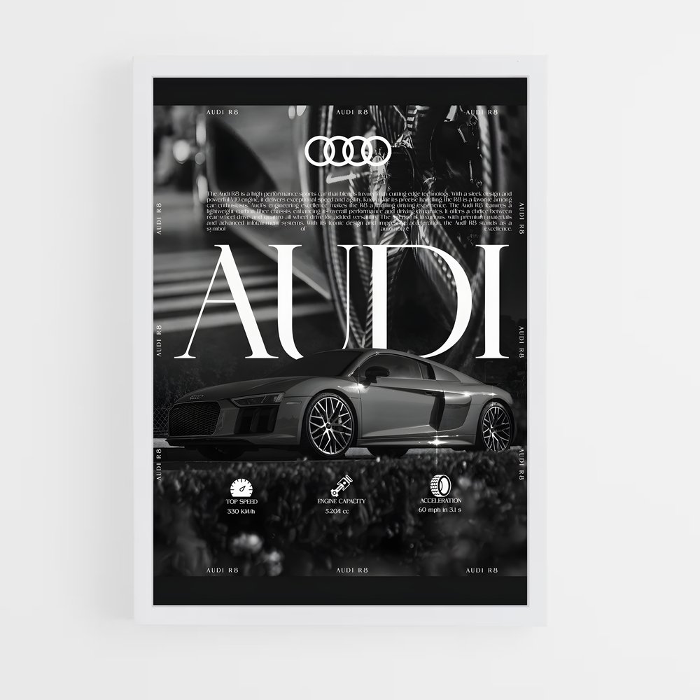 Poster R8 Audi (vue 3)