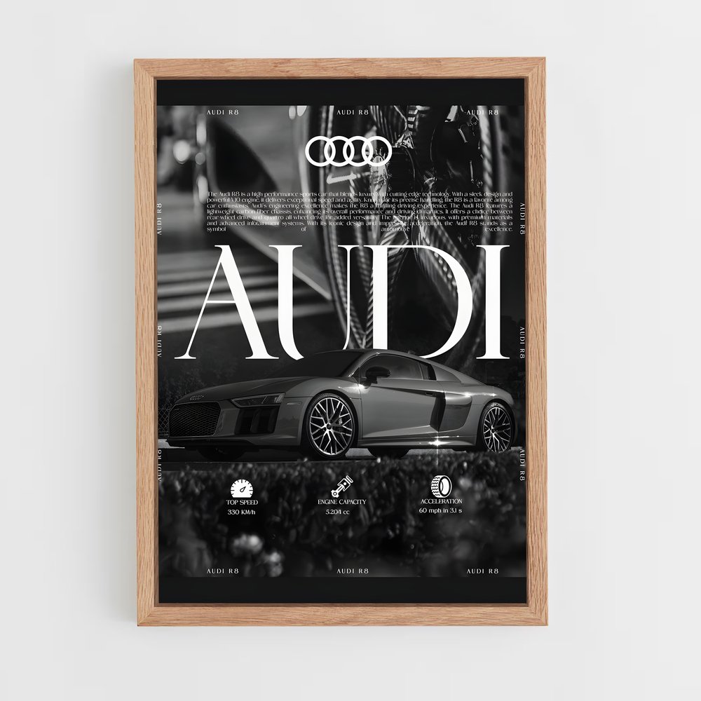 Poster R8 Audi (vue 4)