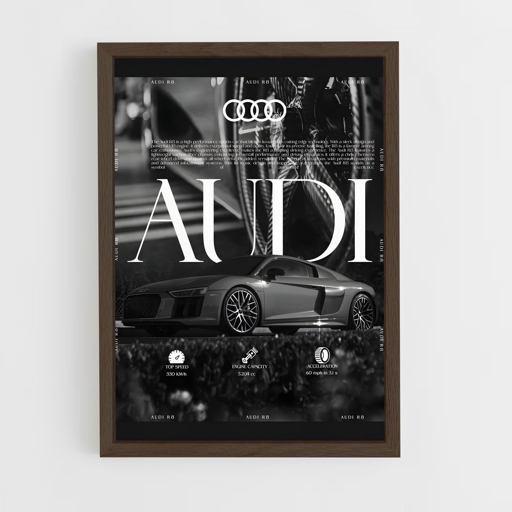 Poster R8 Audi (vue 5)