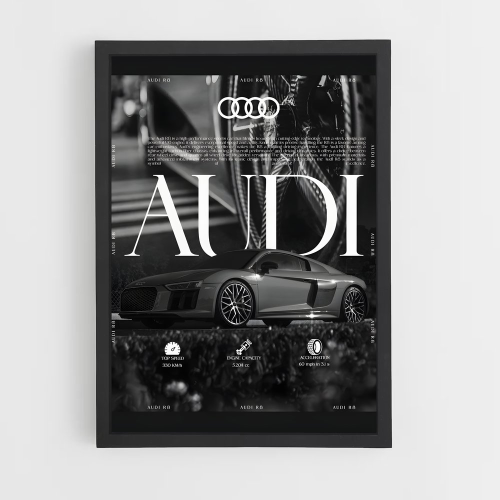 Poster R8 Audi (vue 2)