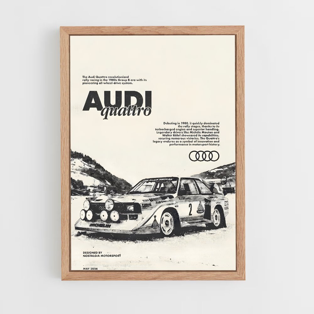 Poster Audi Retro Quattro (vue 4)