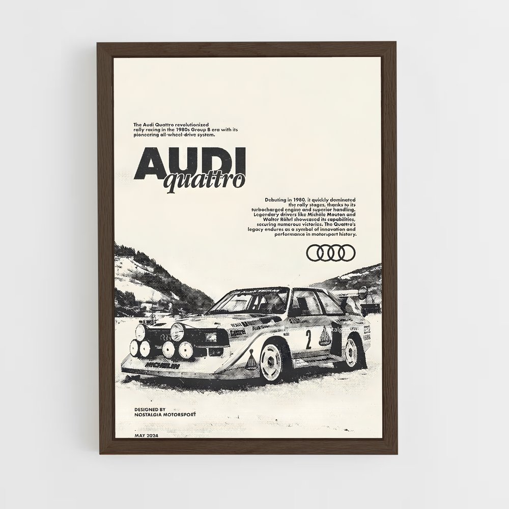 Poster Audi Retro Quattro (vue 5)
