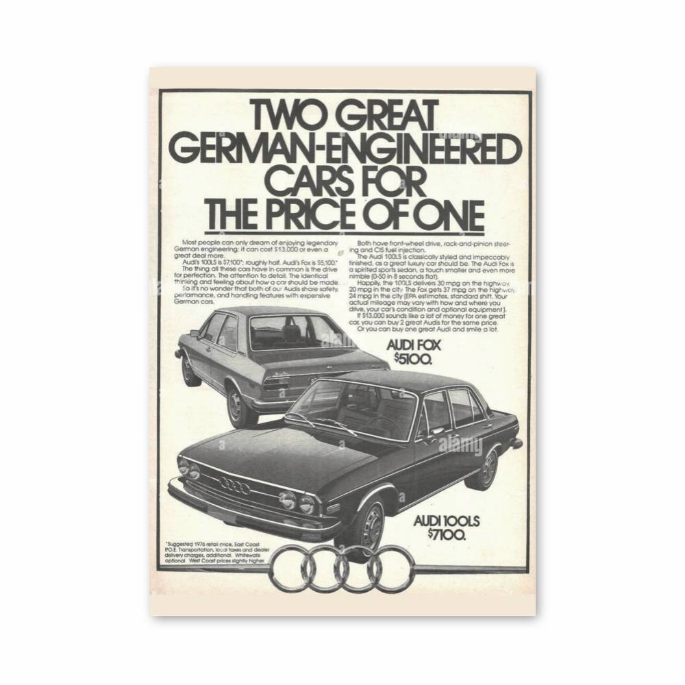 Poster The Price of One – affiche Audi