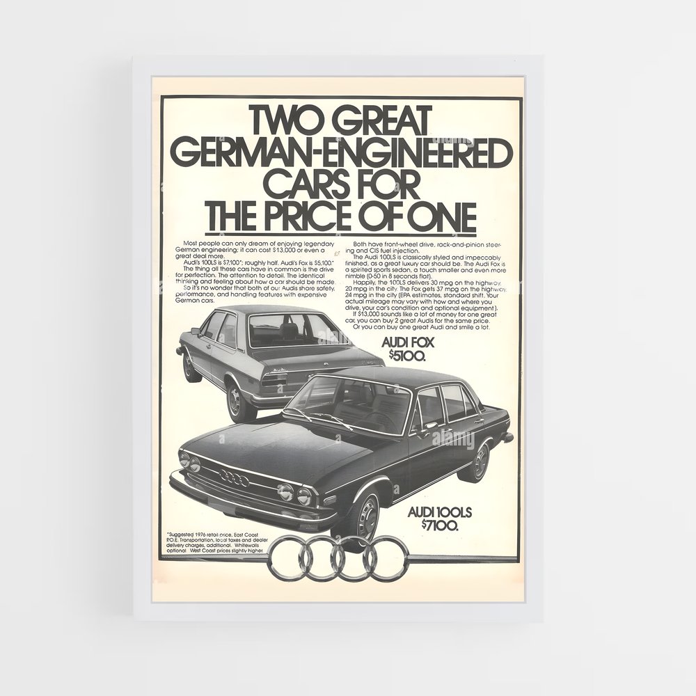 Poster The Price of One – affiche Audi (vue 3)