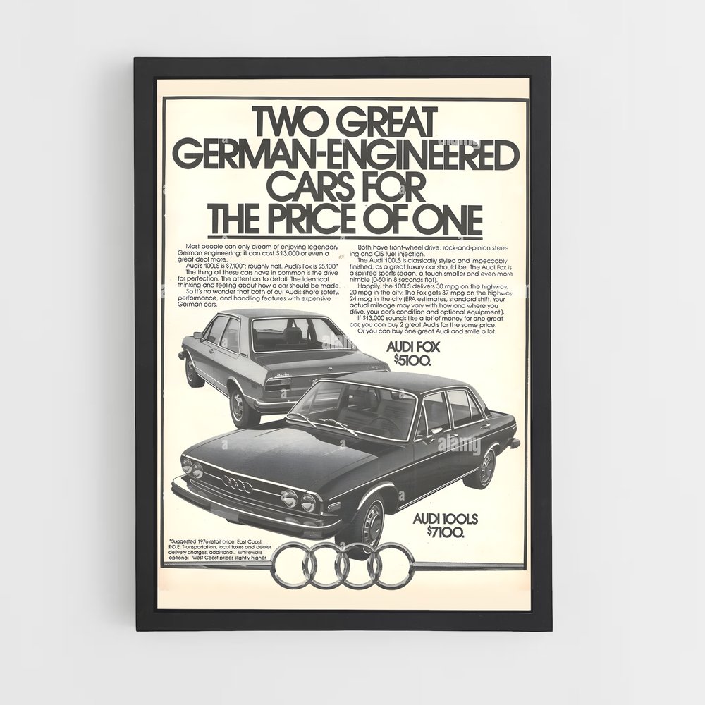 Poster The Price of One – affiche Audi (vue 2)