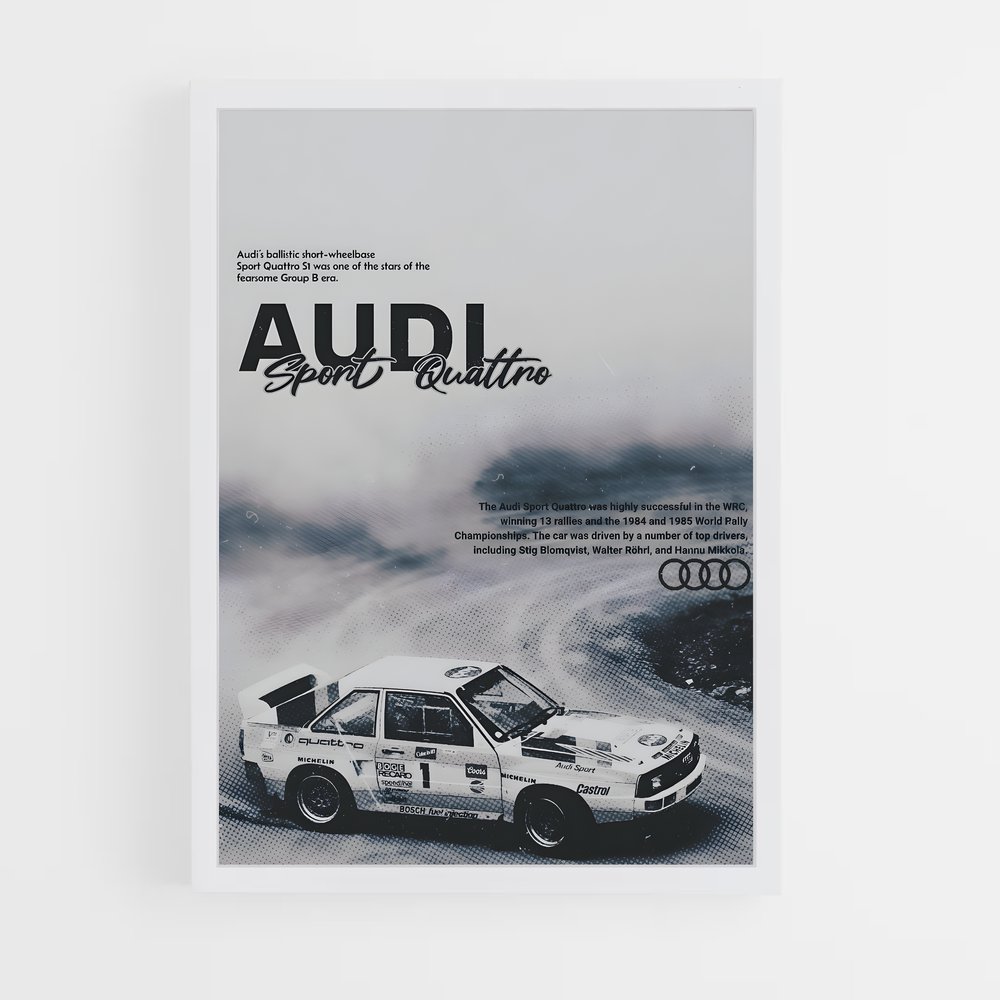 Poster Audi Sport Quattro (vue 3)