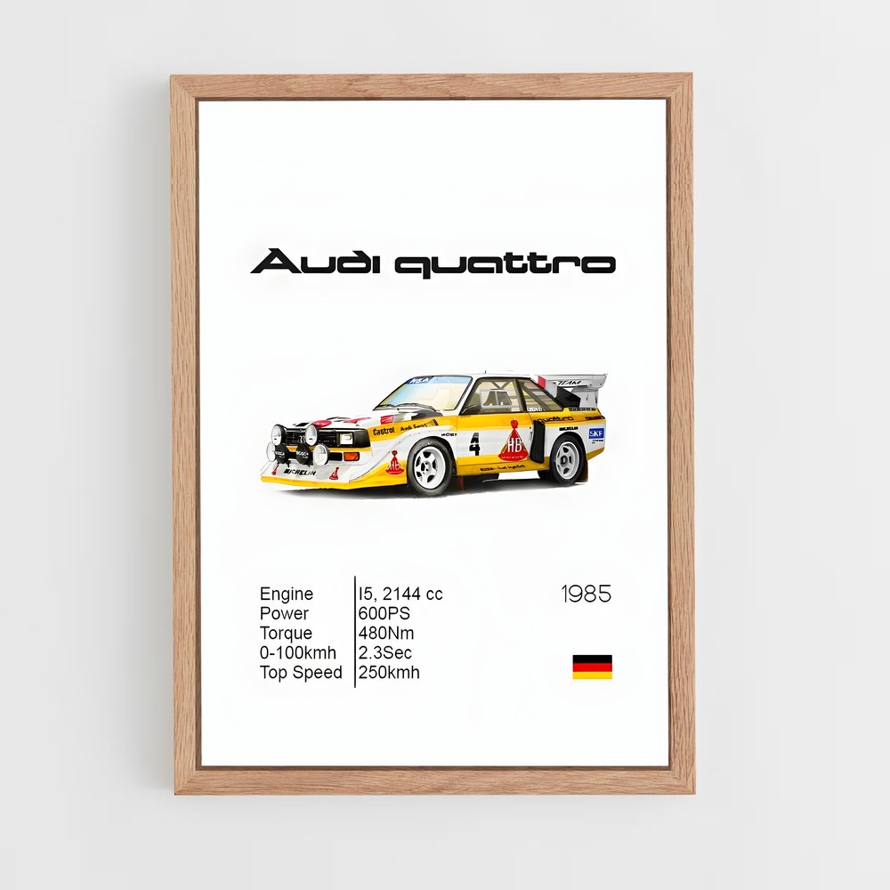 Poster Audi Quattro 1985 (vue 4)