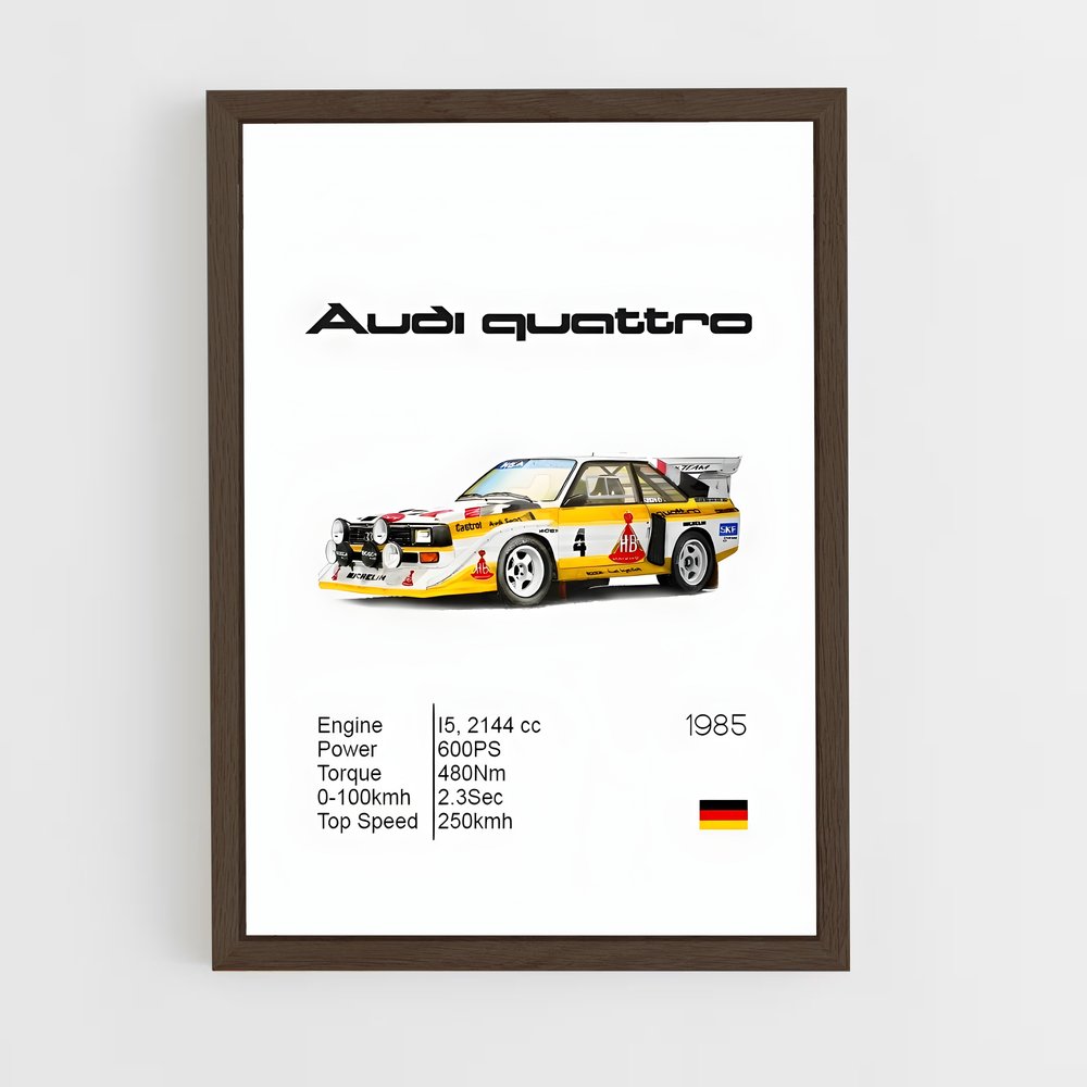 Poster Audi Quattro 1985 (vue 5)